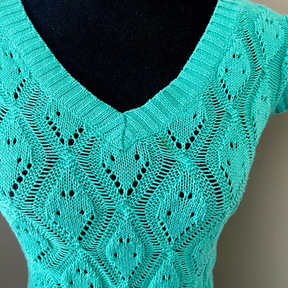 Crochet V neck sweater - Picture 3 of 6